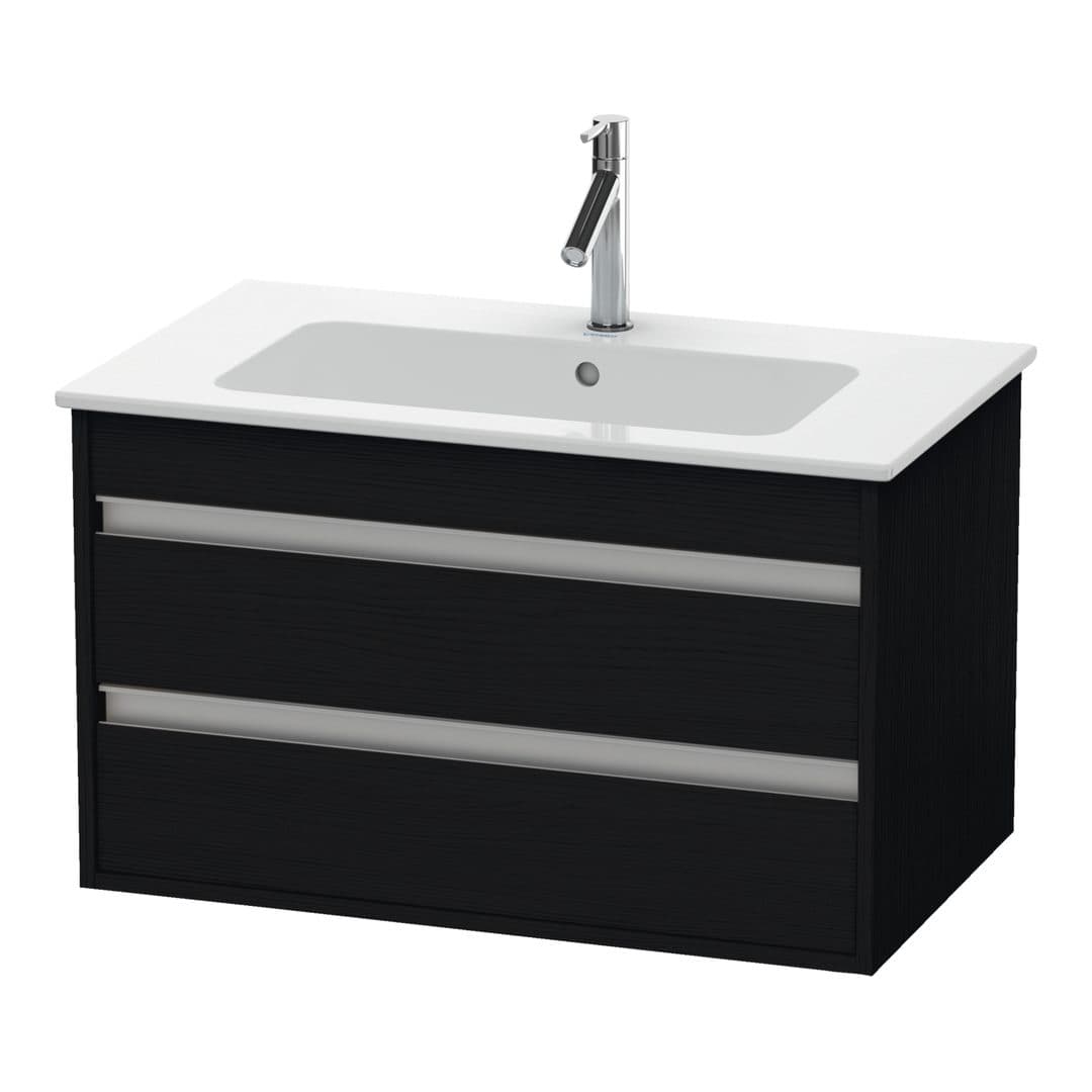 Duravit Ketho – Έπιπλο Νιπτήρα – 800 mm, 2 συρτάρια, νιπτήρας κέντρο, 800 x 475 x 480 mm – Black oak Matt, Decor (KT642901616)