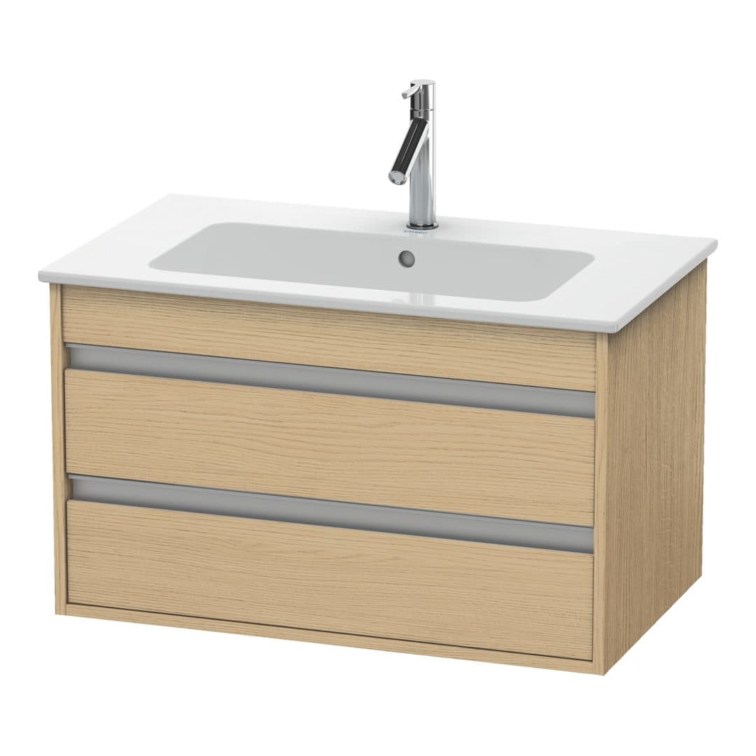 Duravit Ketho – Έπιπλο Νιπτήρα – 800 mm, 2 συρτάρια, νιπτήρας κέντρο, 800 x 475 x 480 mm – Natural oak, Decor (KT642903030)