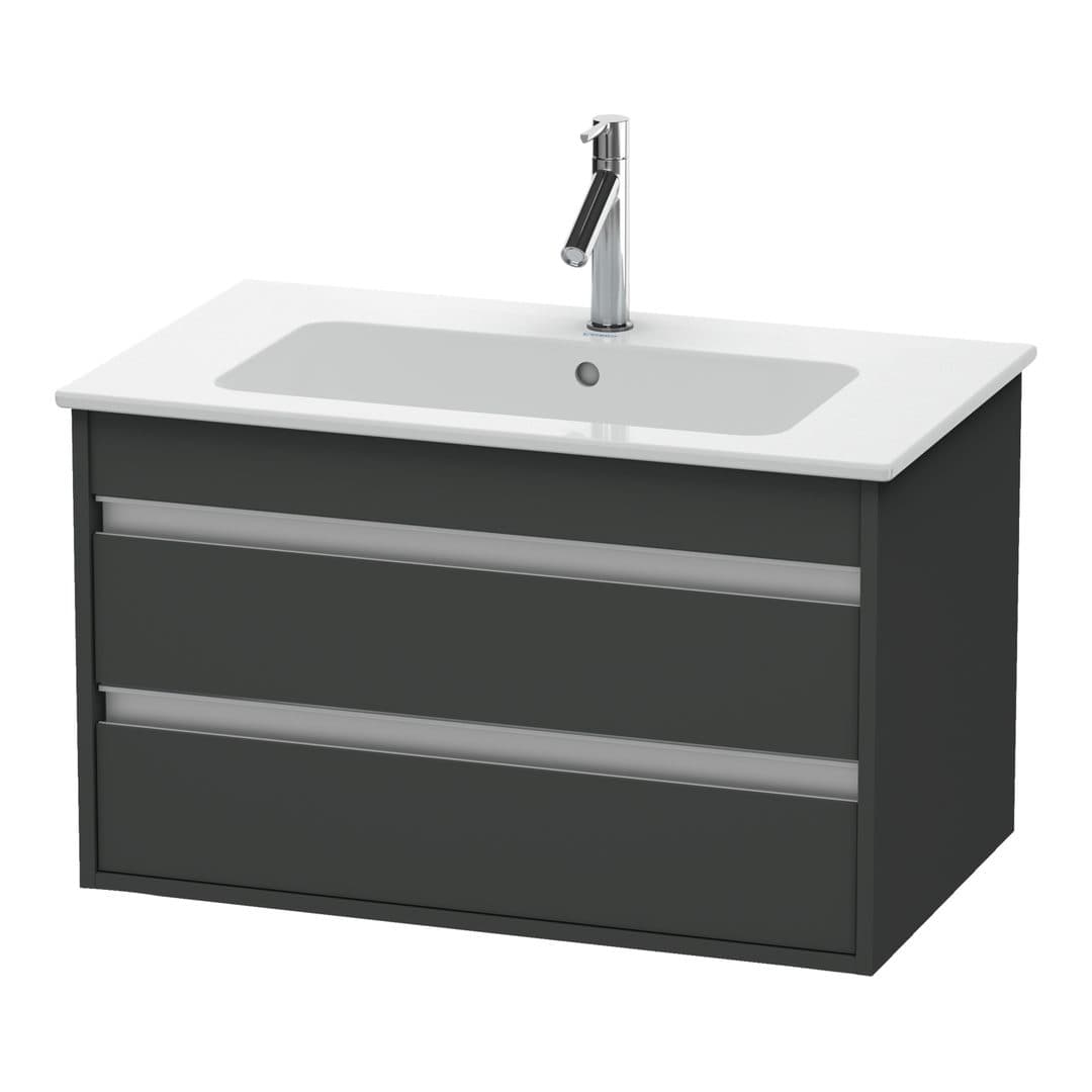 Duravit Ketho – Έπιπλο Νιπτήρα – 800 mm, 2 συρτάρια, νιπτήρας κέντρο, 800 x 475 x 480 mm – Graphite Matt, Decor (KT642904949)