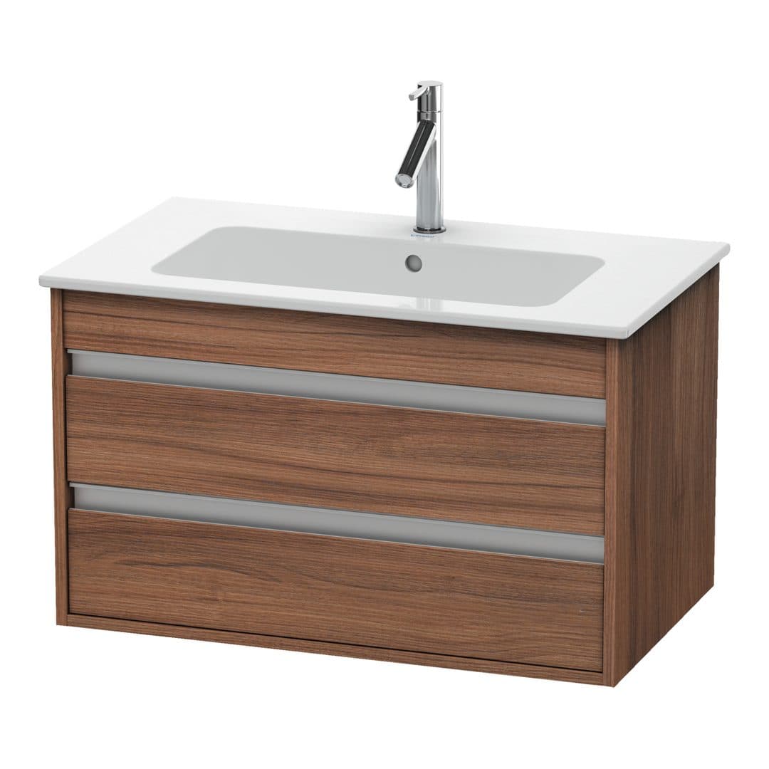 Duravit Ketho – Έπιπλο Νιπτήρα – 800 mm, 2 συρτάρια, νιπτήρας κέντρο, 800 x 475 x 480 mm – Walnut Matt, Decor (KT642907979)
