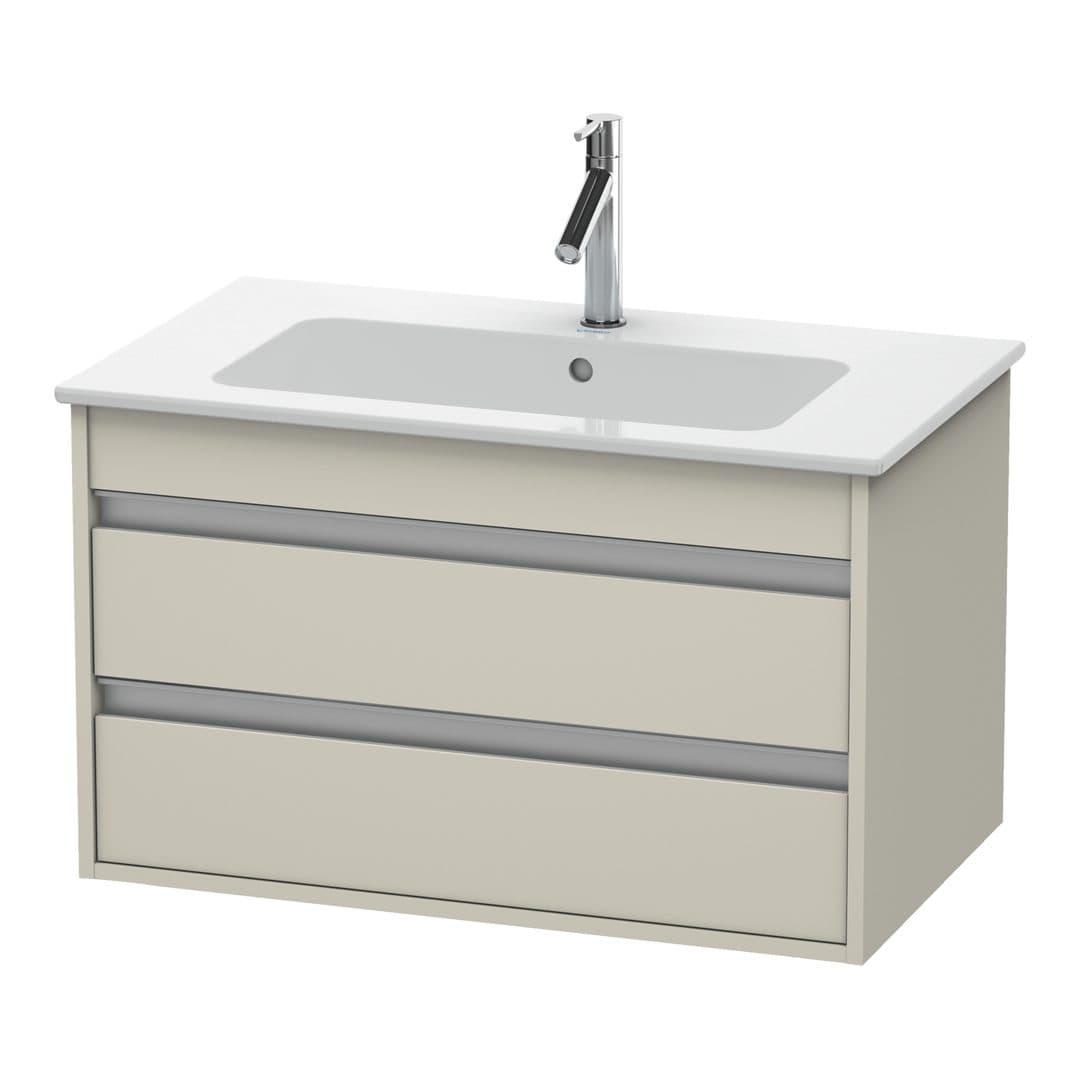 Duravit Ketho – Έπιπλο Νιπτήρα – 800 mm, 2 συρτάρια, νιπτήρας κέντρο, 800 x 475 x 480 mm – Taupe Matt, Decor (KT642909191)