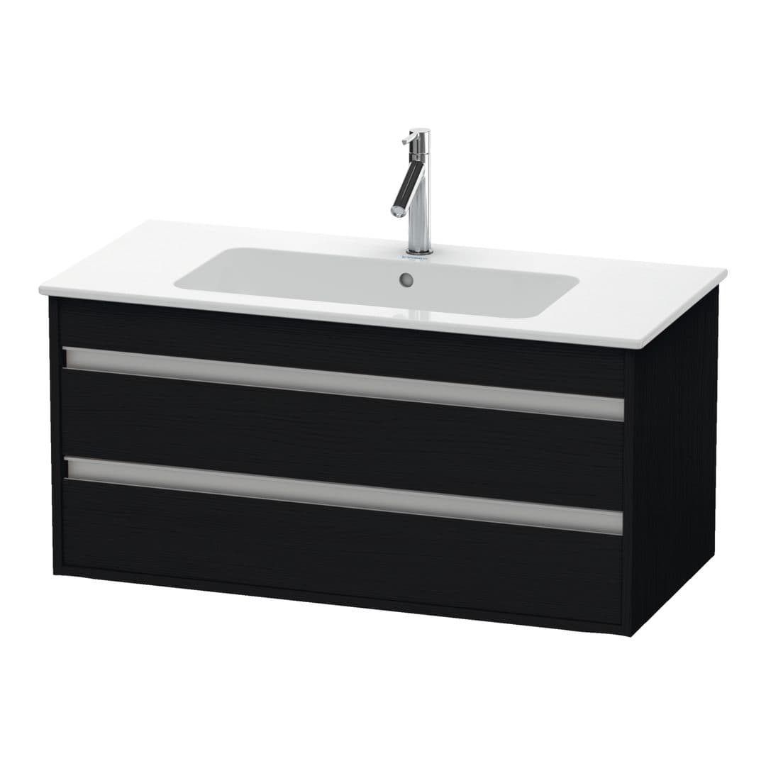 Duravit Ketho – Έπιπλο Νιπτήρα – 1000 mm, 2 συρτάρια, νιπτήρας κέντρο, 1000 x 475 x 480 mm – Black oak Matt, Decor (KT643001616)