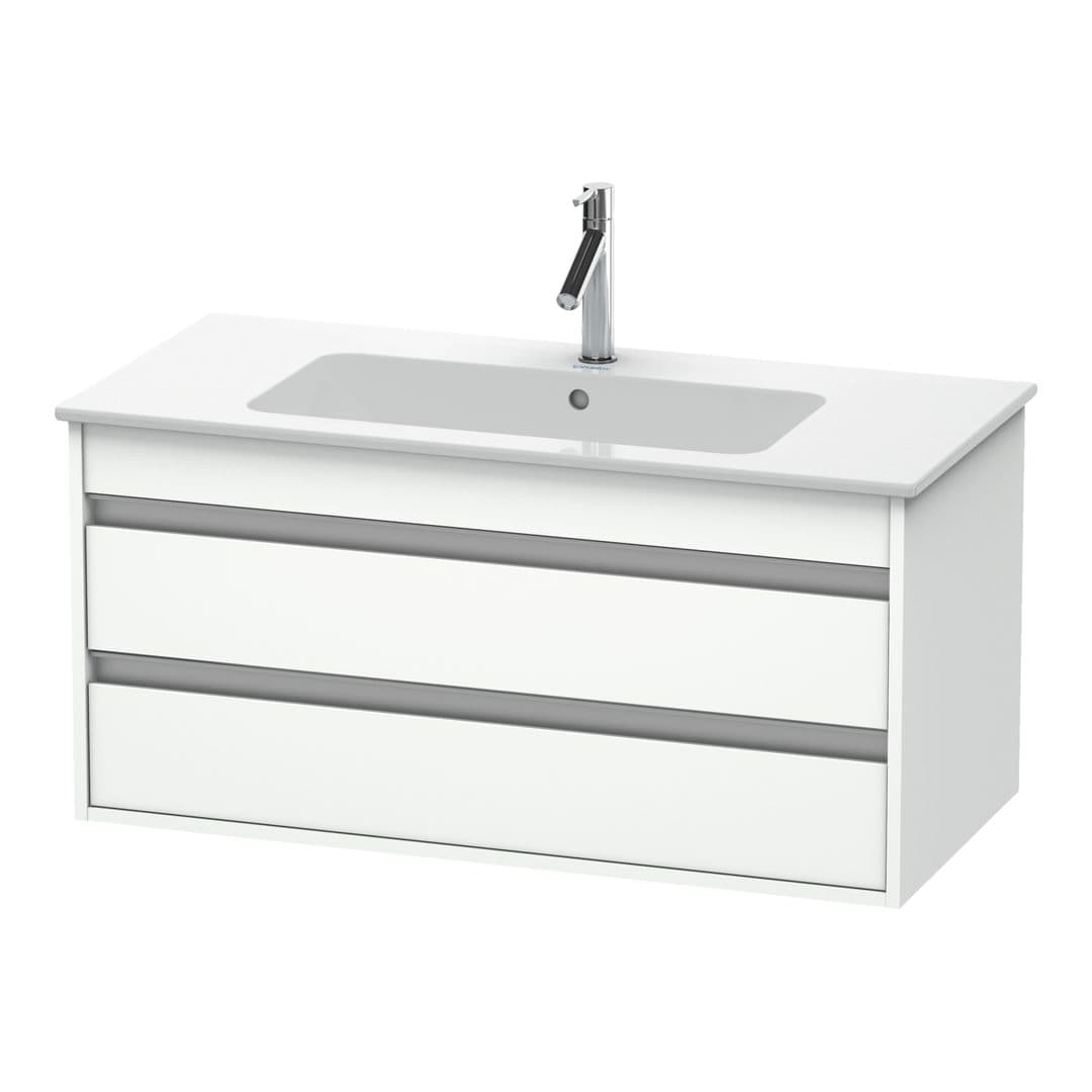 Duravit Ketho – Έπιπλο Νιπτήρα – 1000 mm, 2 συρτάρια, νιπτήρας κέντρο, 1000 x 475 x 480 mm – White Matt, Decor (KT643001818)