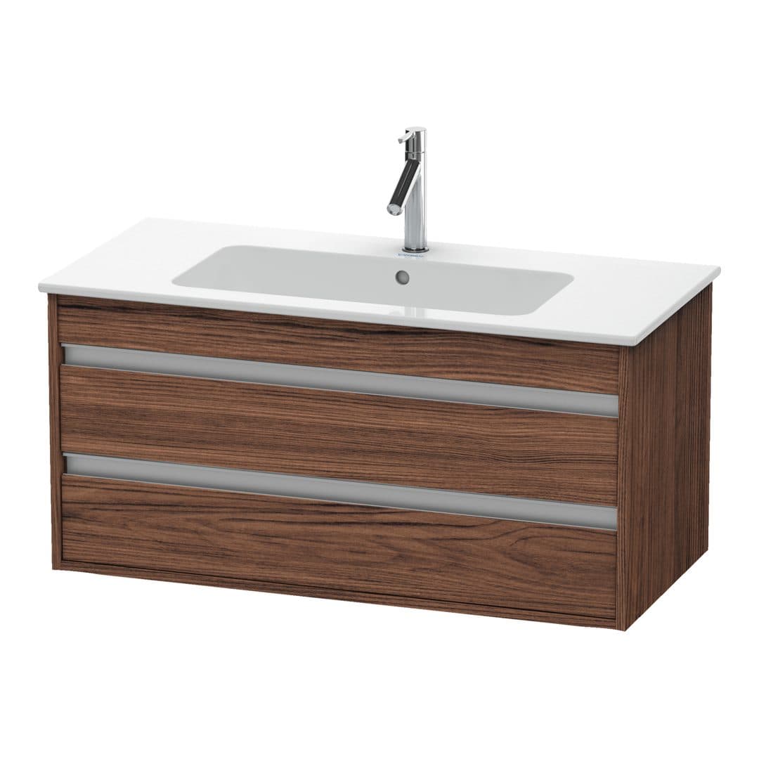 Duravit Ketho – Έπιπλο Νιπτήρα – 1000 mm, 2 συρτάρια, νιπτήρας κέντρο, 1000 x 475 x 480 mm – Walnut dark Matt, Decor (KT643002121)