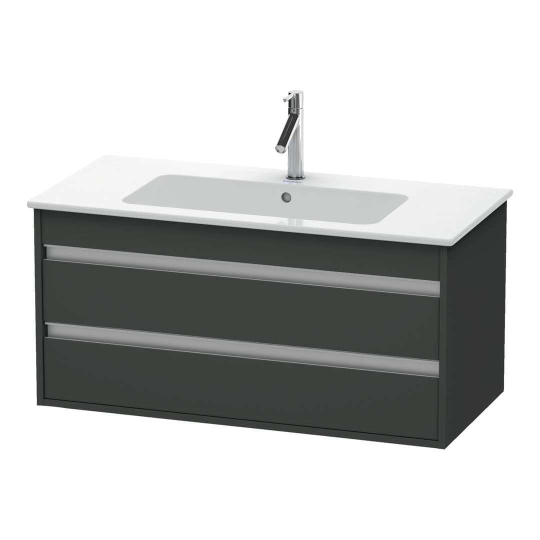 Duravit Ketho – Έπιπλο Νιπτήρα – 1000 mm, 2 συρτάρια, νιπτήρας κέντρο, 1000 x 475 x 480 mm – Graphite Matt, Decor (KT643004949)