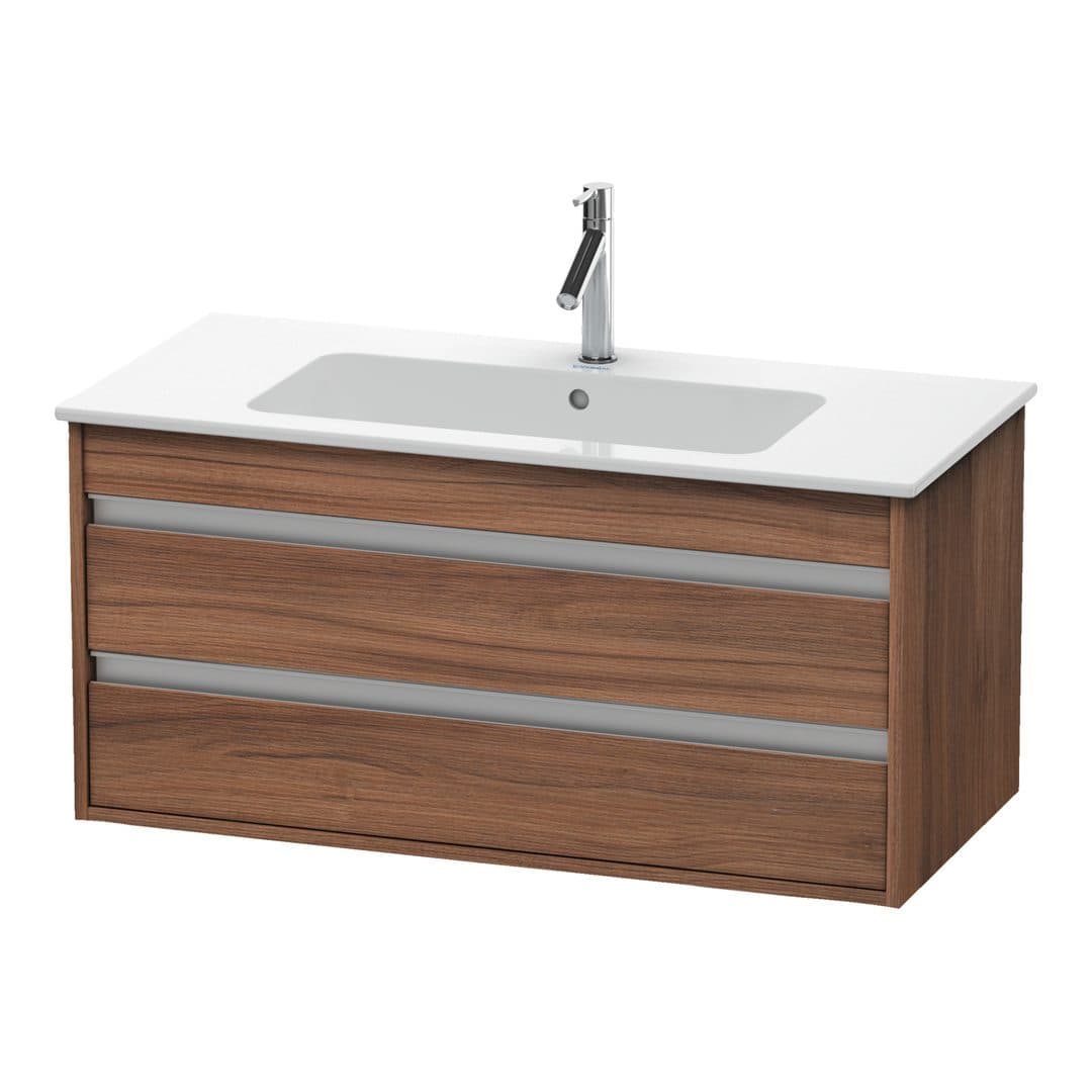 Duravit Ketho – Έπιπλο Νιπτήρα – 1000 mm, 2 συρτάρια, νιπτήρας κέντρο, 1000 x 475 x 480 mm – Walnut Matt, Decor (KT643007979)