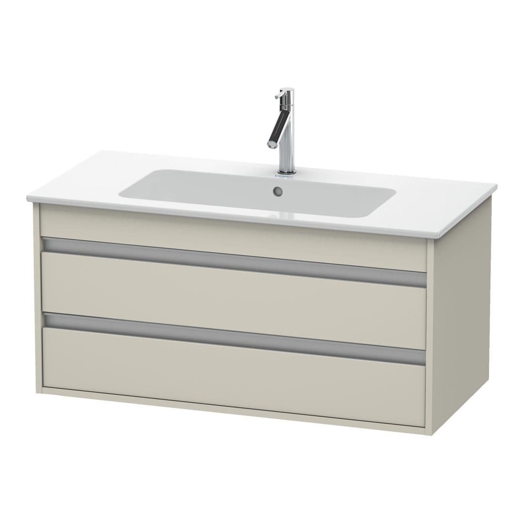 Duravit Ketho – Έπιπλο Νιπτήρα – 1000 mm, 2 συρτάρια, νιπτήρας κέντρο, 1000 x 475 x 480 mm – Taupe Matt, Decor (KT643009191)