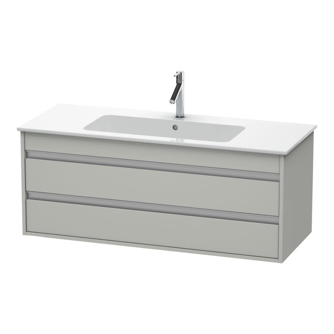 Duravit Ketho – Έπιπλο Νιπτήρα – 1200 mm, 2 συρτάρια, νιπτήρας κέντρο, 1200 x 475 x 480 mm – Concrete grey Matt, Decor (KT643100707)