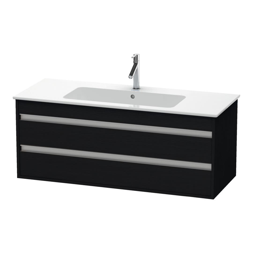 Duravit Ketho – Έπιπλο Νιπτήρα – 1200 mm, 2 συρτάρια, νιπτήρας κέντρο, 1200 x 475 x 480 mm – Black oak Matt, Decor (KT643101616)