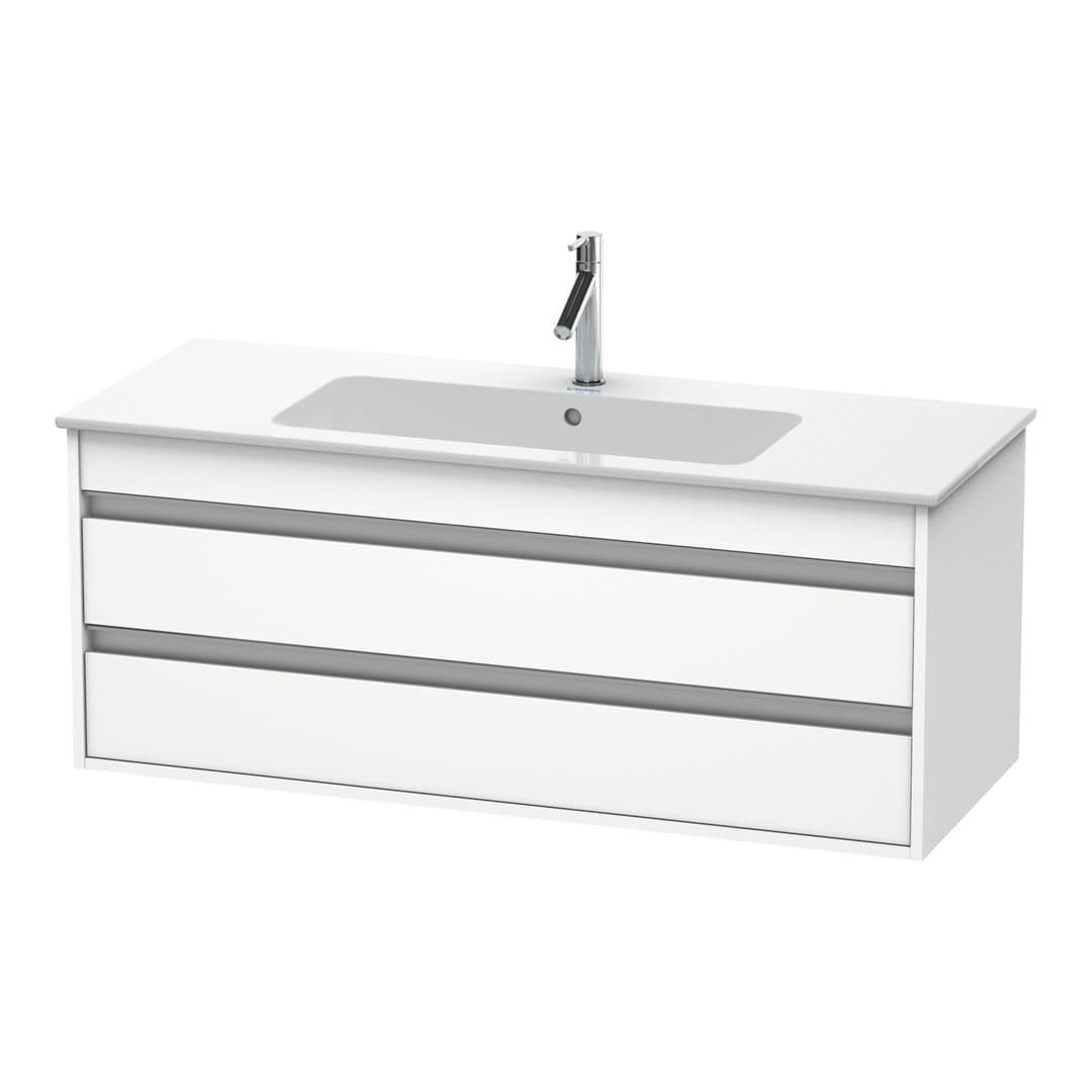 Duravit Ketho – Έπιπλο Νιπτήρα – 1200 mm, 2 συρτάρια, νιπτήρας κέντρο, 1200 x 475 x 480 mm – White Matt, Decor (KT643101818)