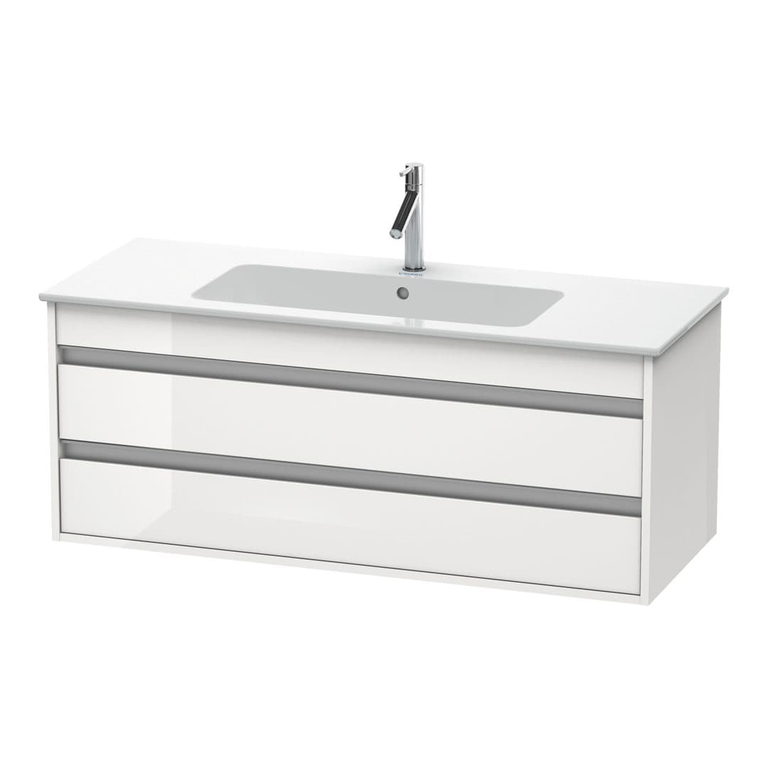 Duravit Ketho – Έπιπλο Νιπτήρα – 1200 mm, 2 συρτάρια, νιπτήρας κέντρο, 1200 x 475 x 480 mm – White High Gloss, Decor (KT643102222)