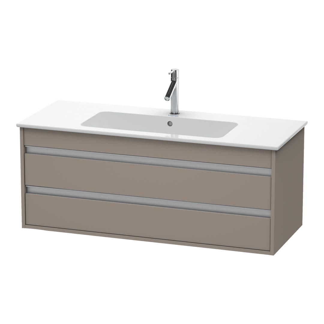Duravit Ketho – Έπιπλο Νιπτήρα – 1200 mm, 2 συρτάρια, νιπτήρας κέντρο, 1200 x 475 x 480 mm – Basalte Matt, Decor (KT643104343)