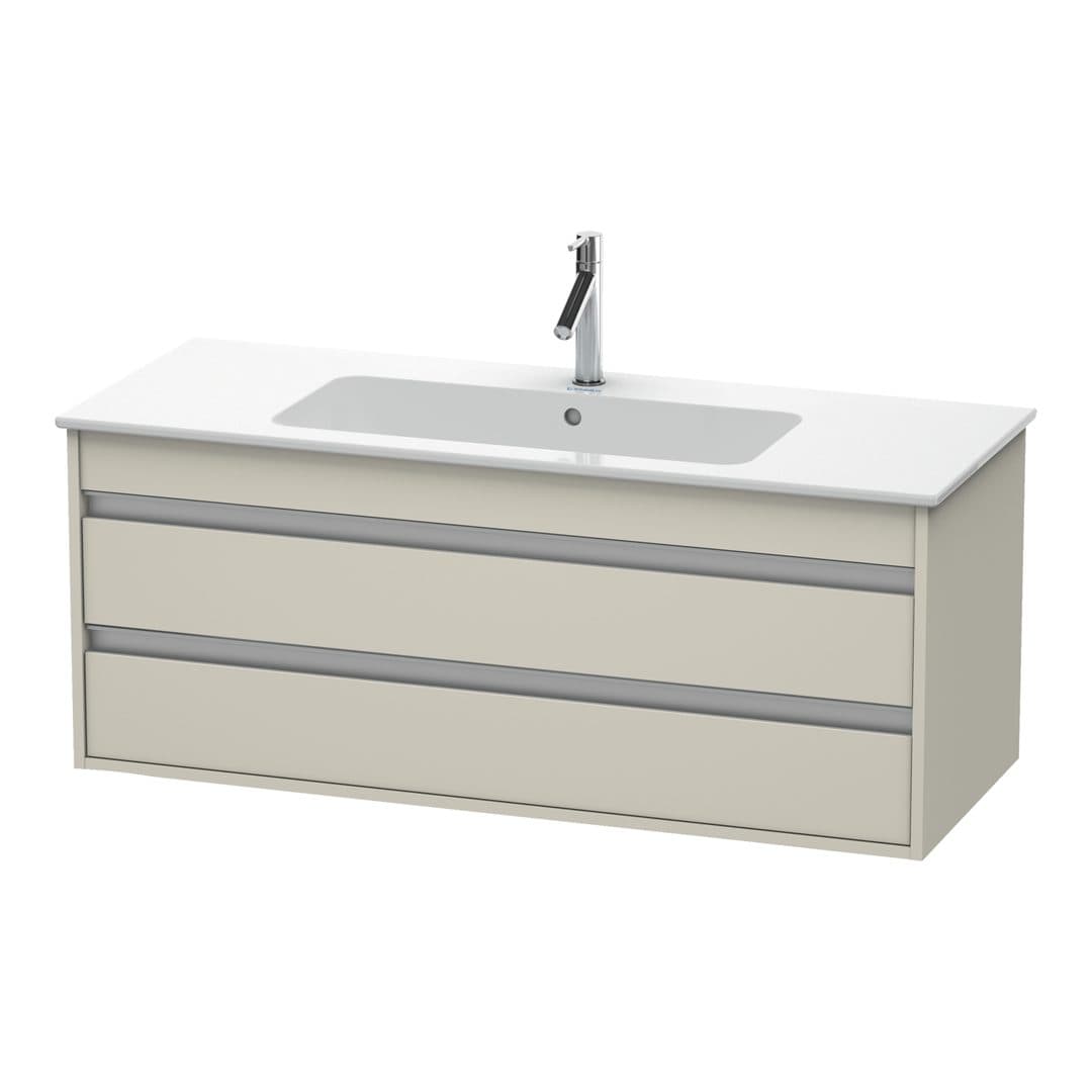 Duravit Ketho – Έπιπλο Νιπτήρα – 1200 mm, 2 συρτάρια, νιπτήρας κέντρο, 1200 x 475 x 480 mm – Taupe Matt, Decor (KT643109191)