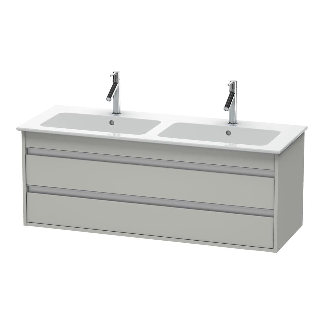 Duravit Ketho – Έπιπλο Νιπτήρα – 1270 mm, 2 συρτάρια – Concrete grey Matt, Decor (KT643200707)
