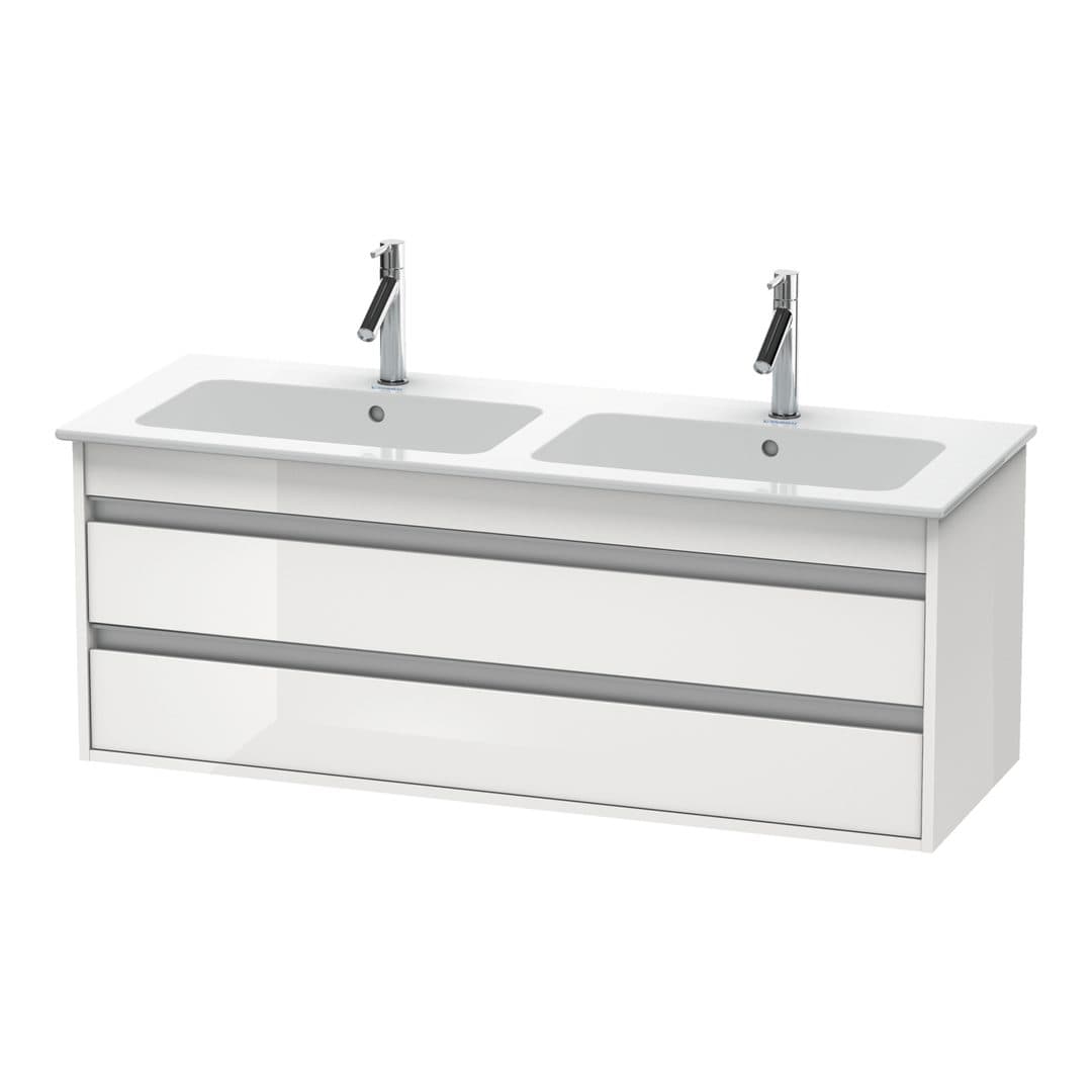 Duravit Ketho – Έπιπλο Νιπτήρα – 1270 mm, 2 συρτάρια – White High Gloss, Decor (KT643202222)