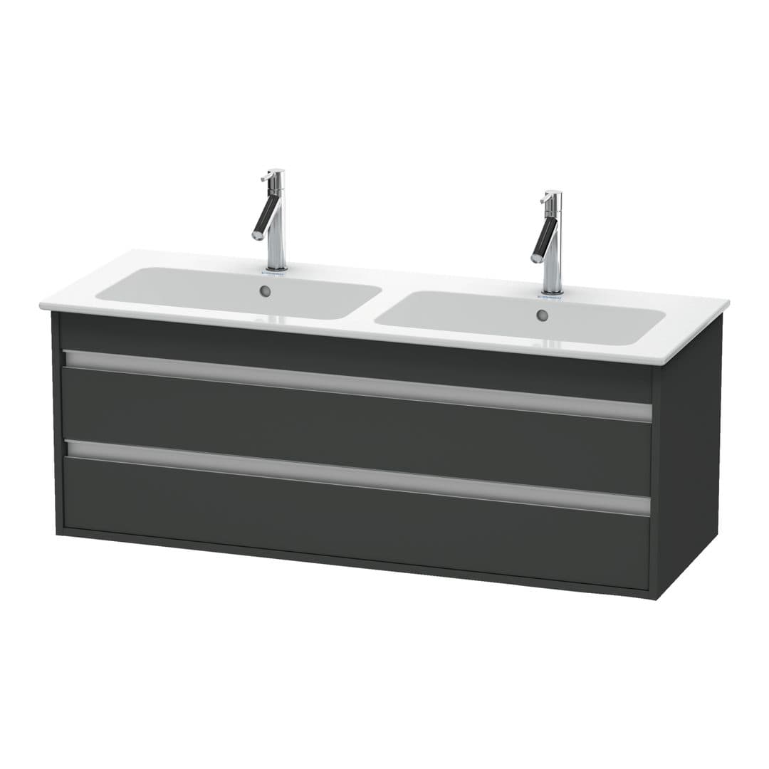 Duravit Ketho – Έπιπλο Νιπτήρα – 1270 mm, 2 συρτάρια – Graphite Matt, Decor (KT643204949)