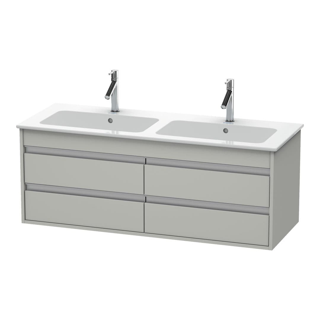 Duravit Ketho – Έπιπλο Νιπτήρα – 1270 mm, 4 συρτάρια – Concrete grey Matt, Decor (KT643300707)
