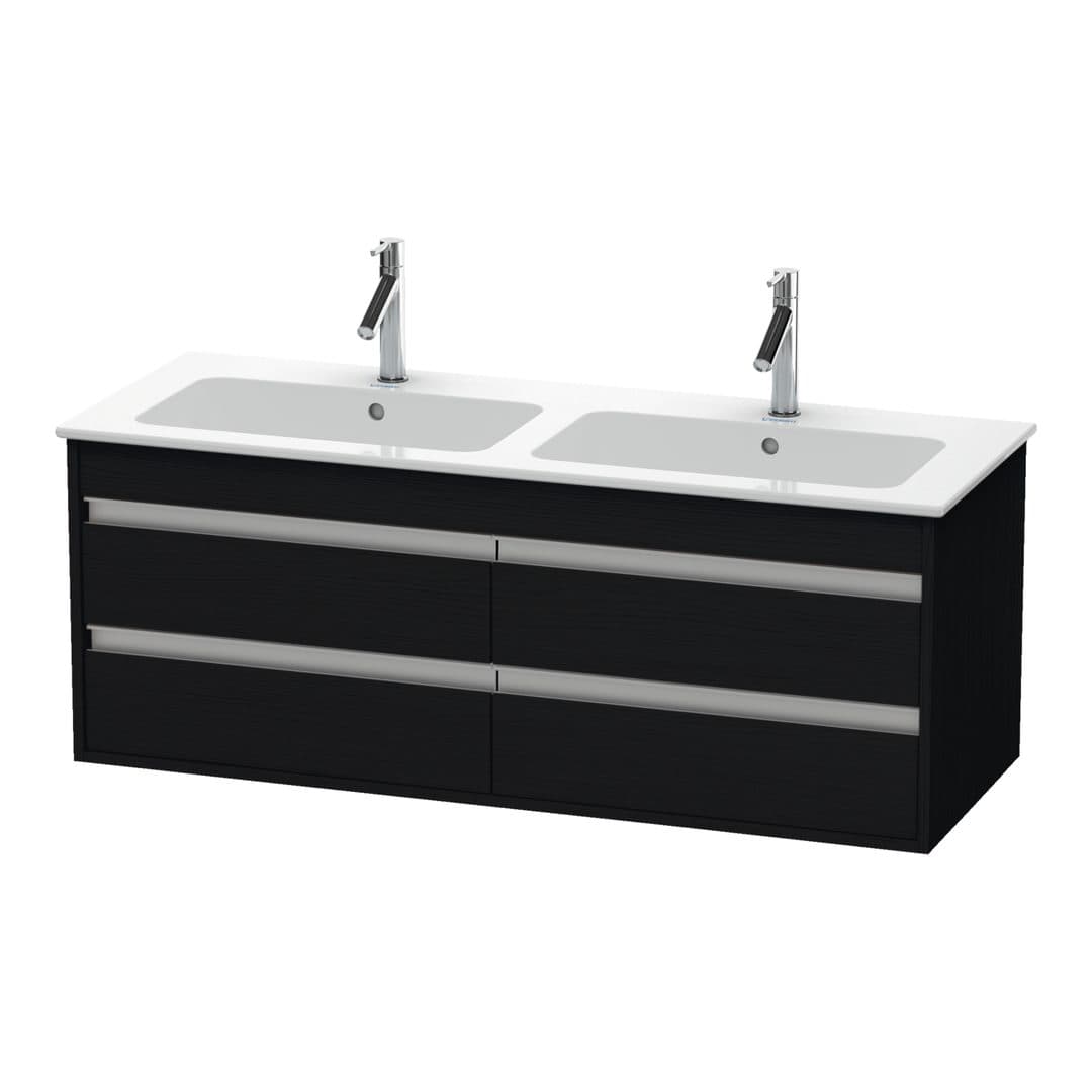 Duravit Ketho – Έπιπλο Νιπτήρα – 1270 mm, 4 συρτάρια – Black oak Matt, Decor (KT643301616)