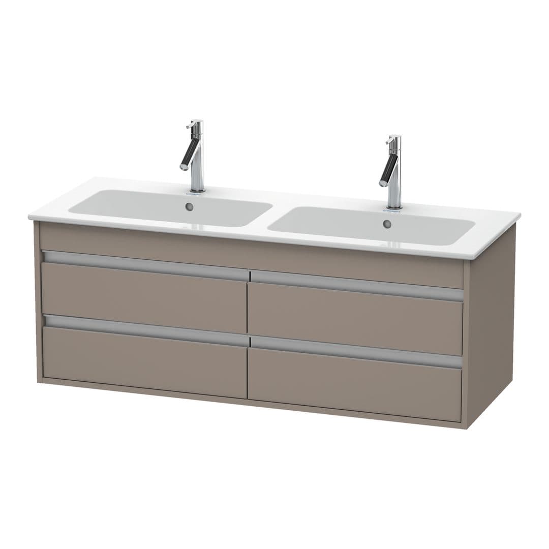 Duravit Ketho – Έπιπλο Νιπτήρα – 1270 mm, 4 συρτάρια – Basalte Matt, Decor (KT643304343)