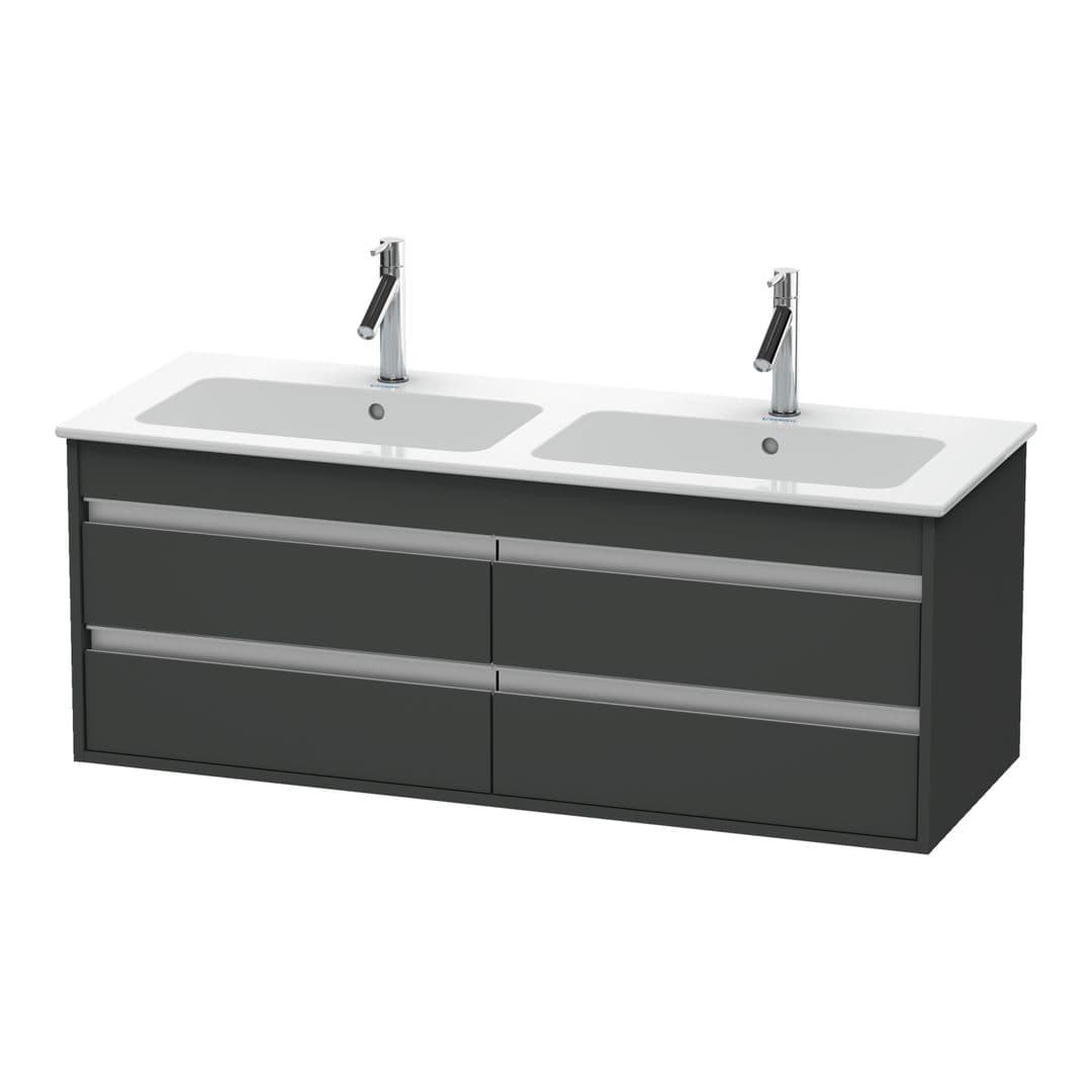 Duravit Ketho – Έπιπλο Νιπτήρα – 1270 mm, 4 συρτάρια – Graphite Matt, Decor (KT643304949)