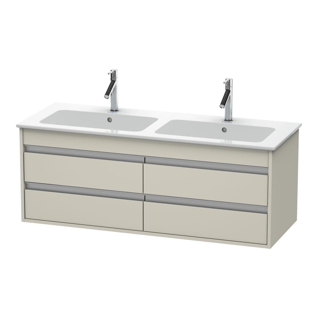 Duravit Ketho – Έπιπλο Νιπτήρα – 1270 mm, 4 συρτάρια – Taupe Matt, Decor (KT643309191)