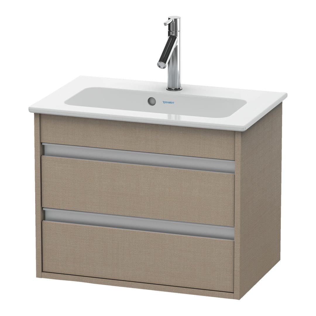 Duravit Ketho – Έπιπλο Νιπτήρα – 600 mm, 2 συρτάρια, νιπτήρας κέντρο, Compact – Linen Matt, Decor (KT645207575)