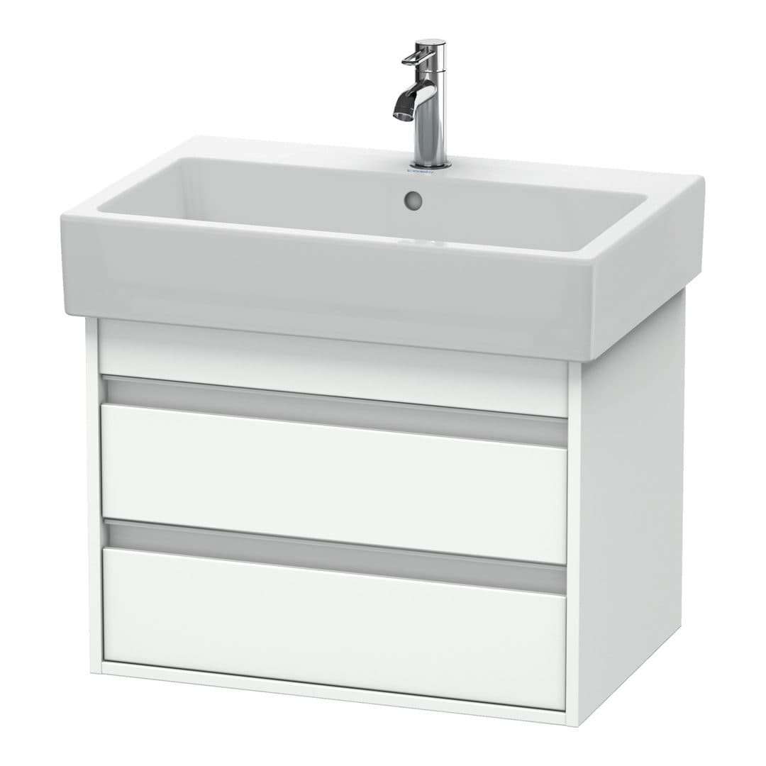 Duravit Ketho – Έπιπλο Νιπτήρα – 650 mm, 2 συρτάρια, νιπτήρας κέντρο, 650 x 440 x 480 mm – White Matt, Decor (KT662401818)