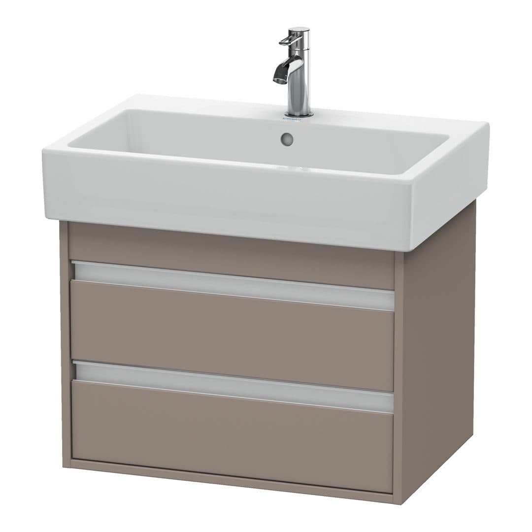 Duravit Ketho – Έπιπλο Νιπτήρα – 650 mm, 2 συρτάρια, νιπτήρας κέντρο, 650 x 440 x 480 mm – Basalte Matt, Decor (KT662404343)