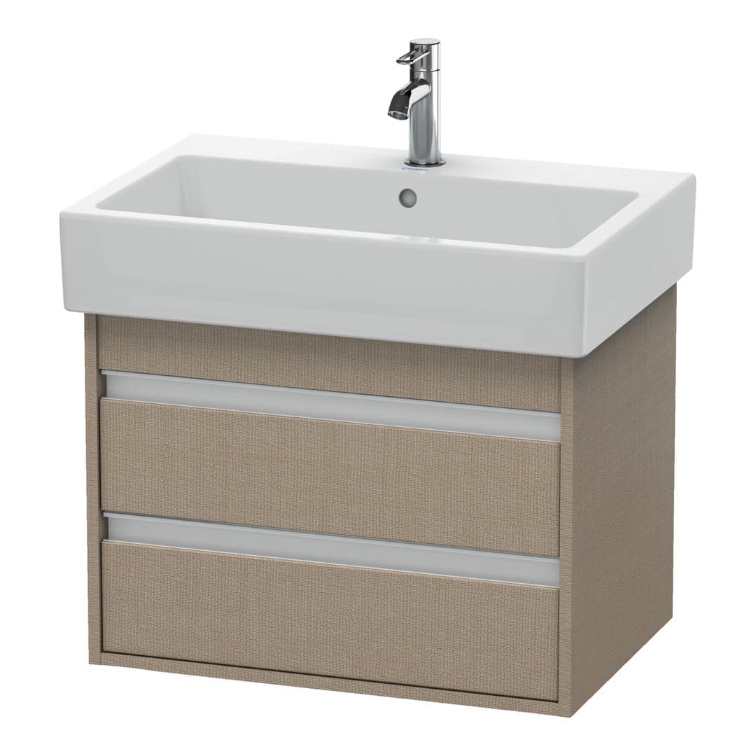 Duravit Ketho – Έπιπλο Νιπτήρα – 650 mm, 2 συρτάρια, νιπτήρας κέντρο, 650 x 440 x 480 mm – Linen Matt, Decor (KT662407575)