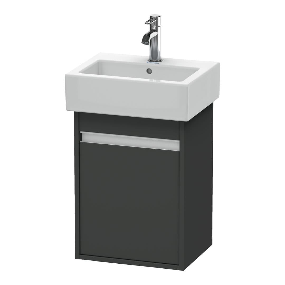 Duravit Ketho – Έπιπλο Νιπτήρα – 400 mm, 1 πόρτα, αριστερή, 400 x 320 x 550 mm – Graphite Matt, Decor (KT6630L4949)