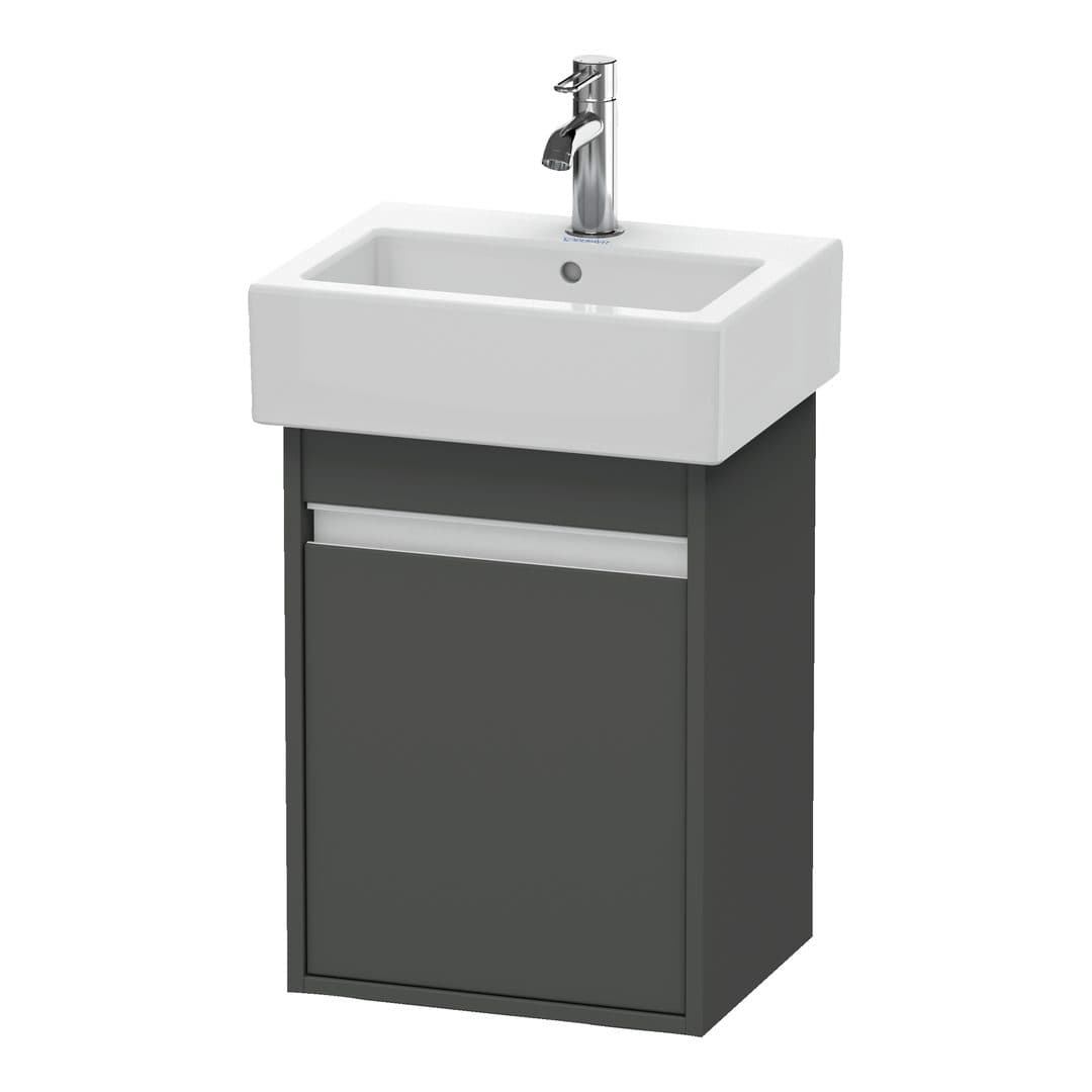 Duravit Ketho – Έπιπλο Νιπτήρα – 400 mm, 1 πόρτα, δεξιά, 400 x 320 x 550 mm – Graphite Matt, Decor (KT6630R4949)