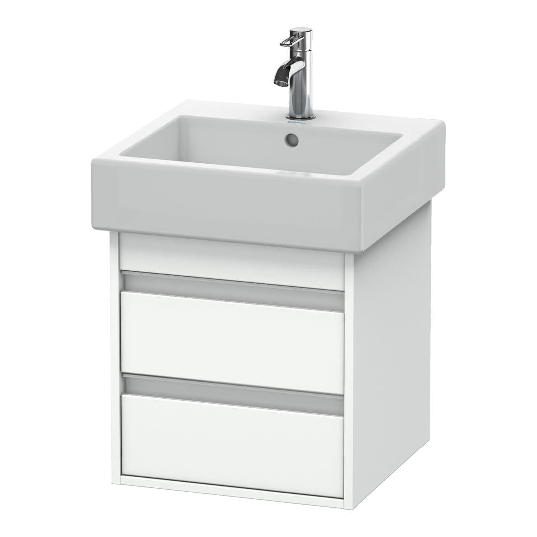 Duravit Ketho – Έπιπλο Νιπτήρα – 450 mm, 2 συρτάρια, νιπτήρας κέντρο – White Matt, Decor (KT663501818)