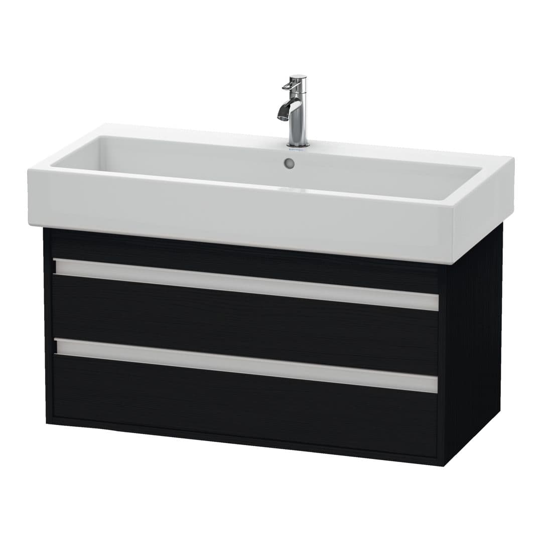 Duravit Ketho – Έπιπλο Νιπτήρα – 950 mm, 2 συρτάρια, νιπτήρας κέντρο – Black oak Matt, Decor (KT663801616)