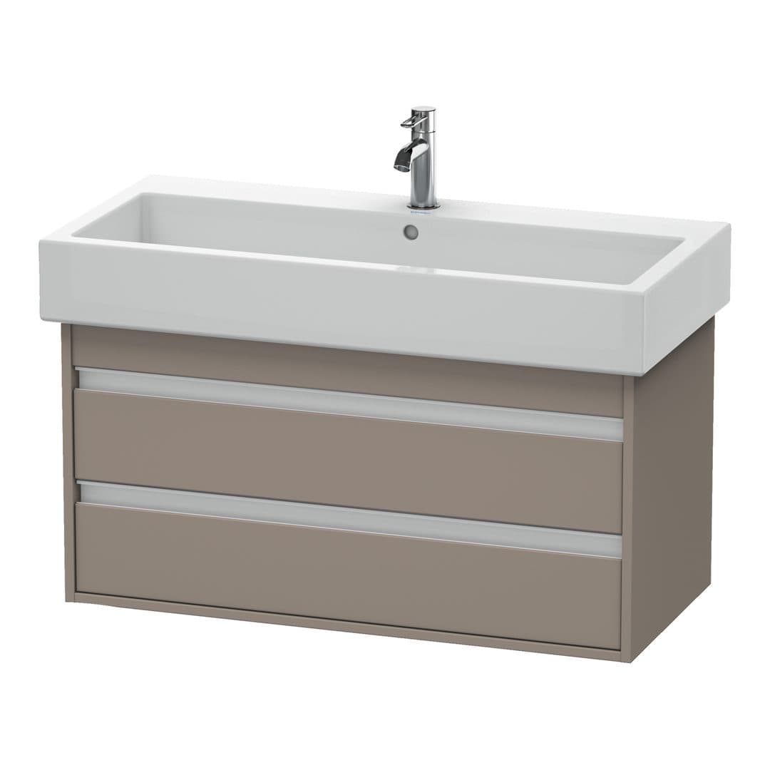 Duravit Ketho – Έπιπλο Νιπτήρα – 950 mm, 2 συρτάρια, νιπτήρας κέντρο – Basalte Matt, Decor (KT663804343)