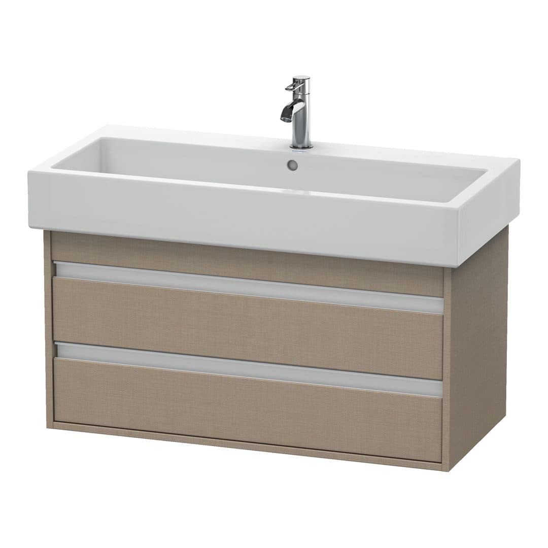 Duravit Ketho – Έπιπλο Νιπτήρα – 950 mm, 2 συρτάρια, νιπτήρας κέντρο – Linen Matt, Decor (KT663807575)