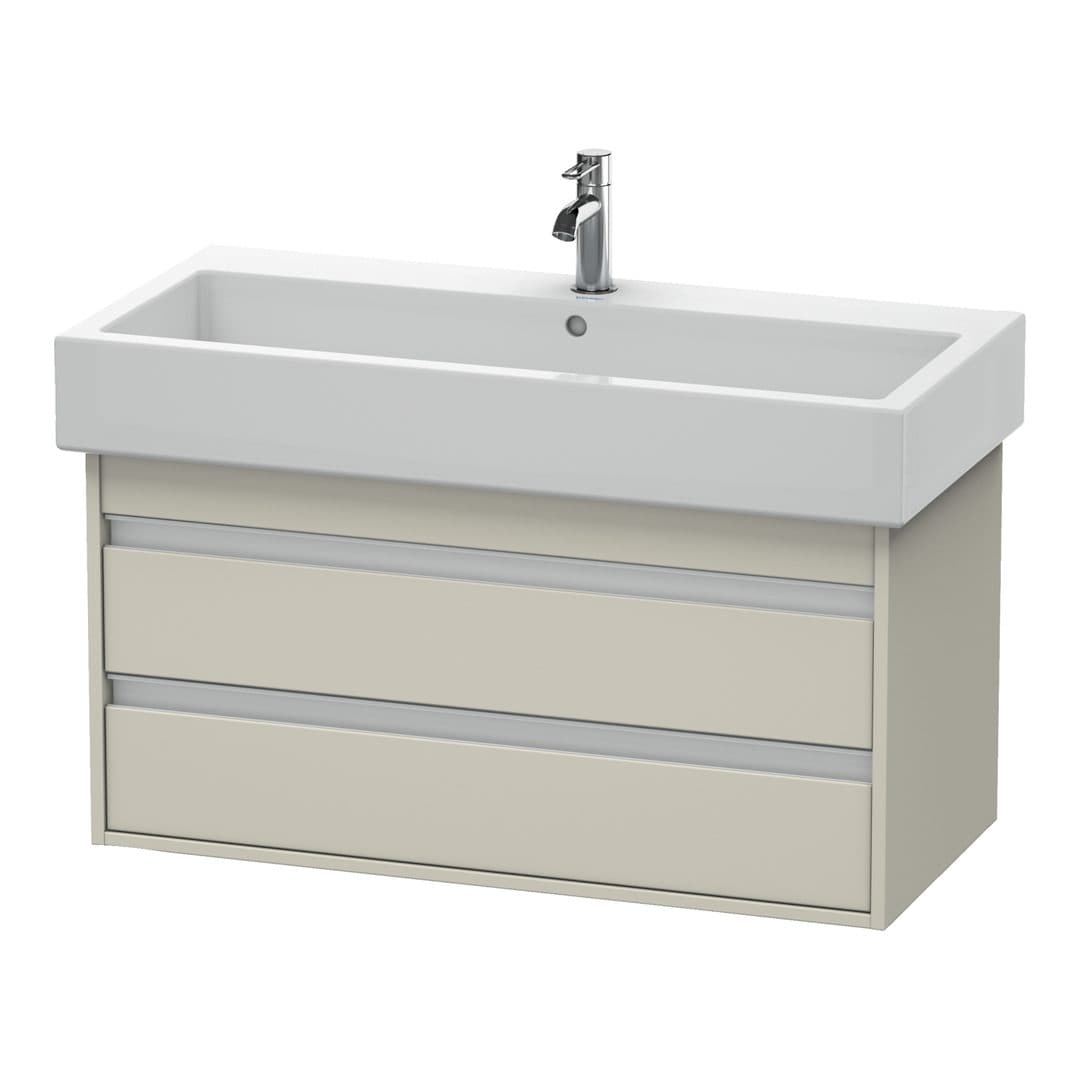 Duravit Ketho – Έπιπλο Νιπτήρα – 950 mm, 2 συρτάρια, νιπτήρας κέντρο – Taupe Matt, Decor (KT663809191)