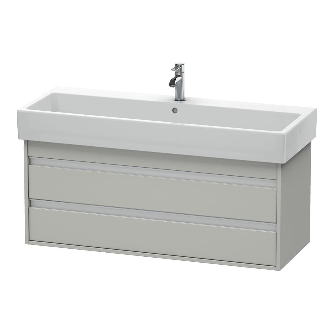 Duravit Ketho – Έπιπλο Νιπτήρα – 1150 mm, 2 συρτάρια, νιπτήρας κέντρο, 1150 x 440 x 480 mm – Concrete grey Matt, Decor (KT663900707)