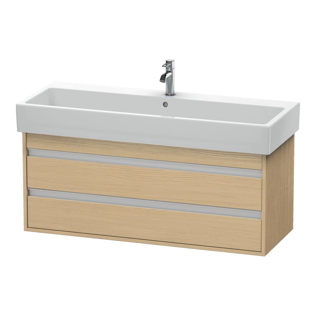 Duravit Ketho – Έπιπλο Νιπτήρα – 1150 mm, 2 συρτάρια, νιπτήρας κέντρο, 1150 x 440 x 480 mm – Natural oak, Decor (KT663903030)