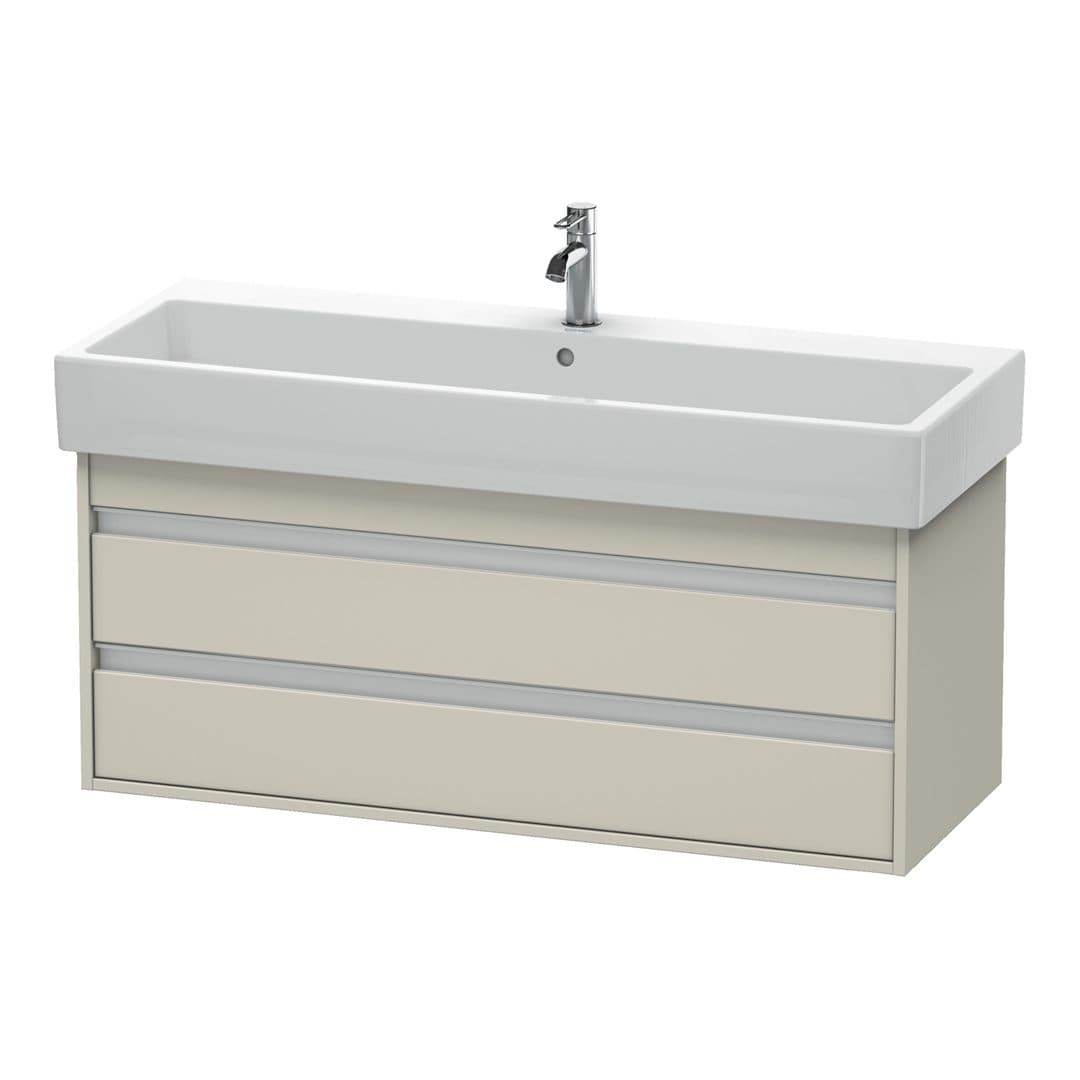 Duravit Ketho – Έπιπλο Νιπτήρα – 1150 mm, 2 συρτάρια, νιπτήρας κέντρο, 1150 x 440 x 480 mm – Taupe Matt, Decor (KT663909191)