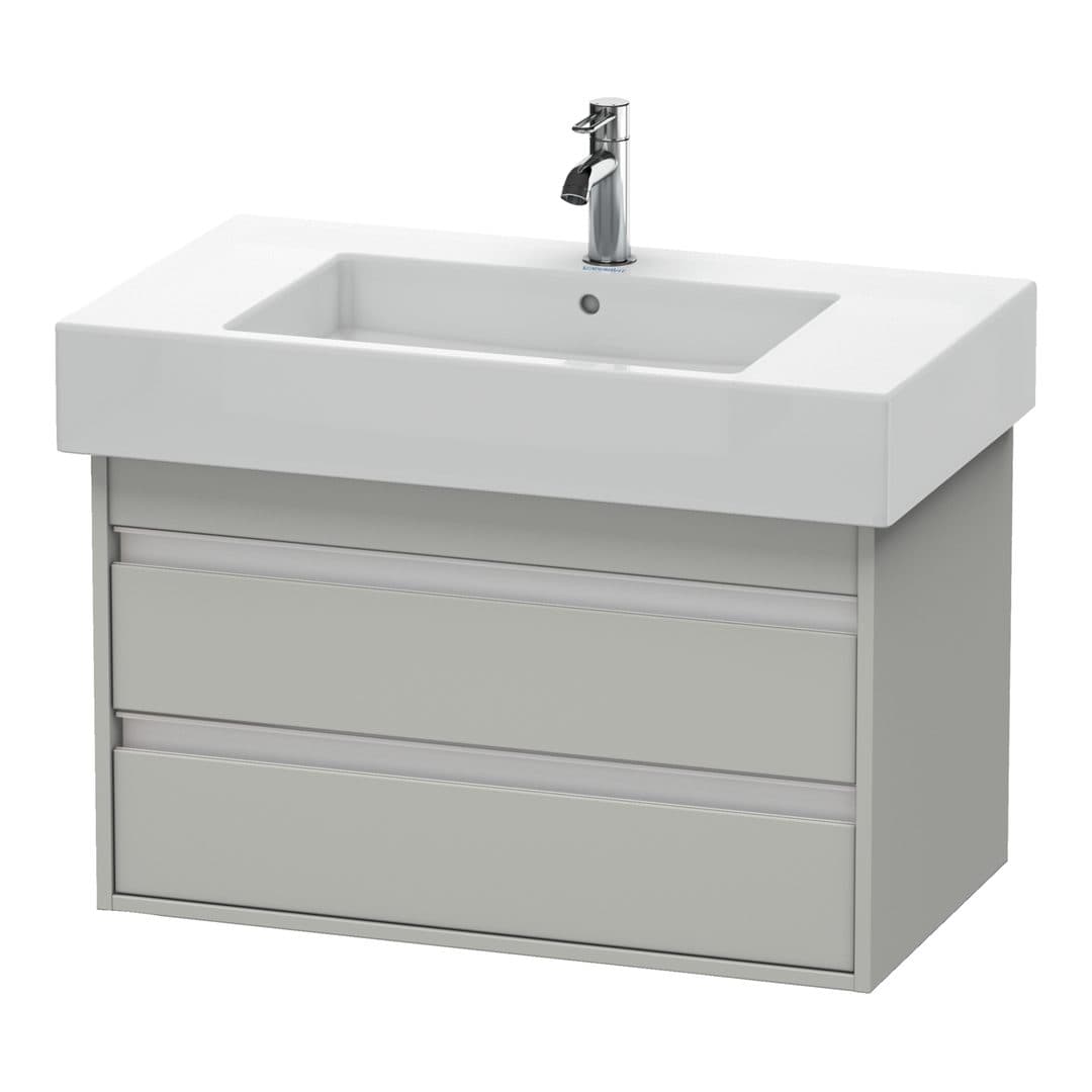 Duravit Ketho – Έπιπλο Νιπτήρα – 800 mm, 2 συρτάρια, νιπτήρας κέντρο, 800 x 455 x 480 mm, μοντέλο KT6640 – Concrete grey Matt, Decor (KT664000707)