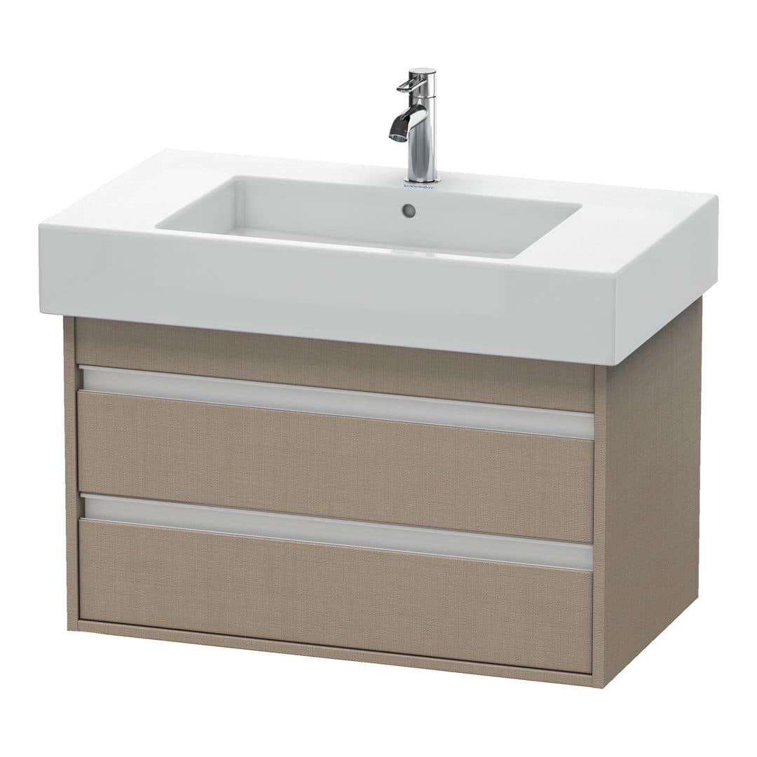 Duravit Ketho – Έπιπλο Νιπτήρα – 800 mm, 2 συρτάρια, νιπτήρας κέντρο, 800 x 455 x 480 mm, μοντέλο KT6640 – Linen Matt, Decor (KT664007575)