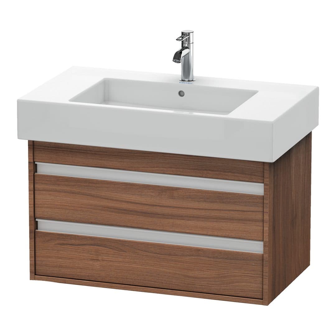 Duravit Ketho – Έπιπλο Νιπτήρα – 800 mm, 2 συρτάρια, νιπτήρας κέντρο, 800 x 455 x 480 mm, μοντέλο KT6640 – Walnut Matt, Decor (KT664007979)