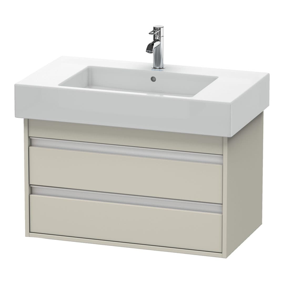 Duravit Ketho – Έπιπλο Νιπτήρα – 800 mm, 2 συρτάρια, νιπτήρας κέντρο, 800 x 455 x 480 mm, μοντέλο KT6640 – Taupe Matt, Decor (KT664009191)