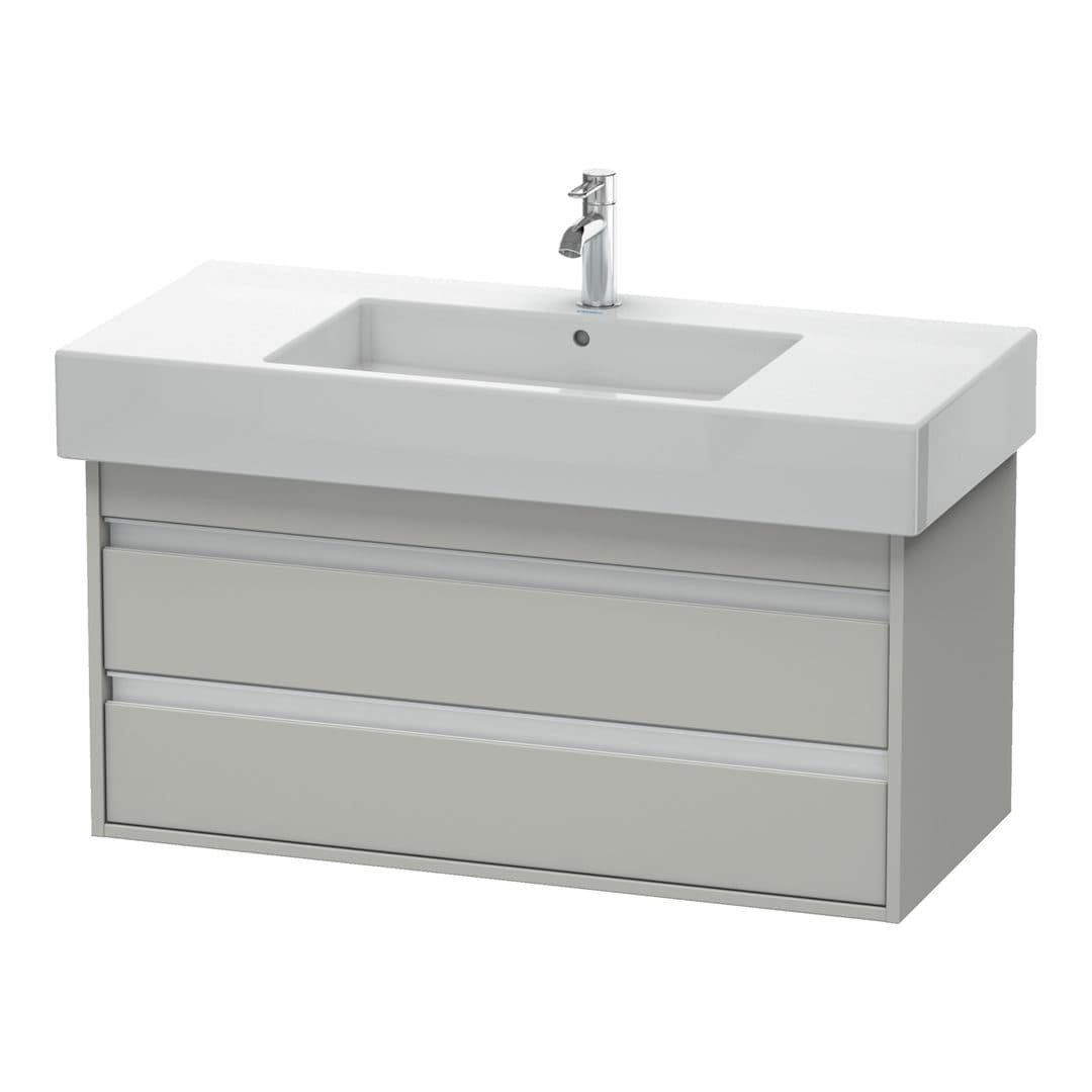 Duravit Ketho – Έπιπλο Νιπτήρα – 1000 mm, 2 συρτάρια, νιπτήρας κέντρο, 1000 x 455 x 480 mm, μοντέλο KT6641 – Concrete grey Matt, Decor (KT664100707)