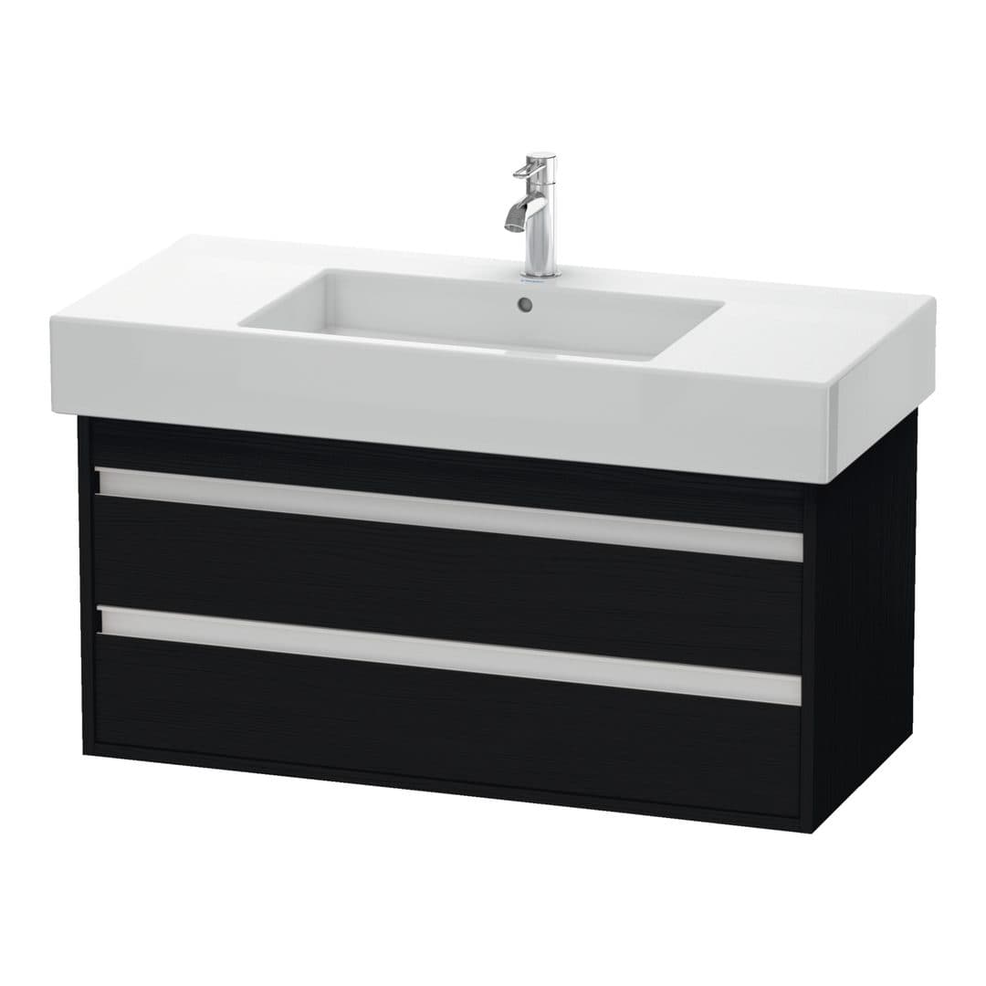Duravit Ketho – Έπιπλο Νιπτήρα – 1000 mm, 2 συρτάρια, νιπτήρας κέντρο, 1000 x 455 x 480 mm, μοντέλο KT6641 – Black oak Matt, Decor (KT664101616)