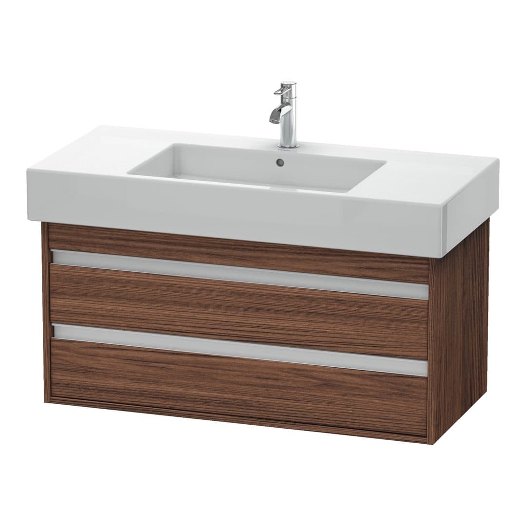Duravit Ketho – Έπιπλο Νιπτήρα – 1000 mm, 2 συρτάρια, νιπτήρας κέντρο, 1000 x 455 x 480 mm, μοντέλο KT6641 – Walnut dark Matt, Decor (KT664102121)