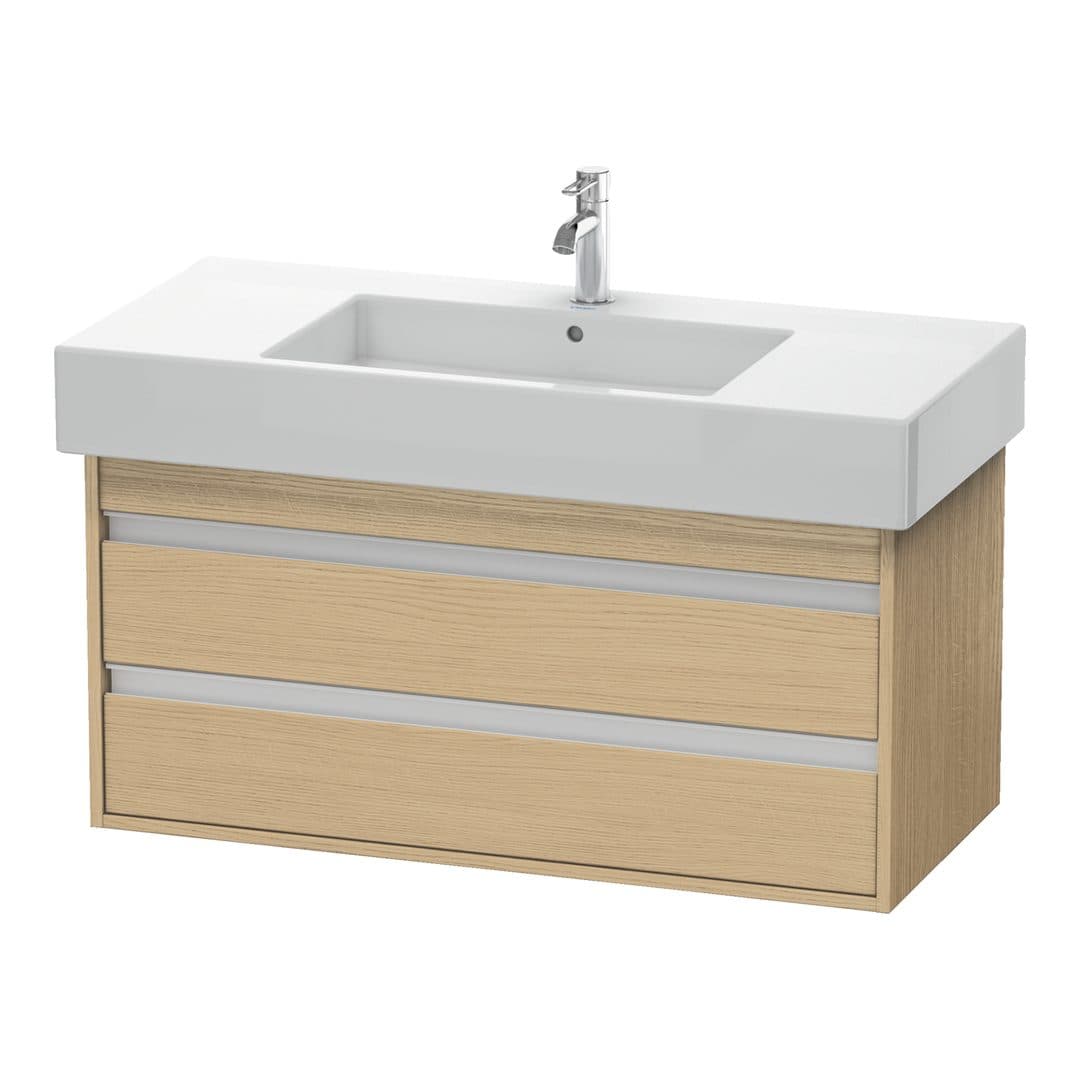 Duravit Ketho – Έπιπλο Νιπτήρα – 1000 mm, 2 συρτάρια, νιπτήρας κέντρο, 1000 x 455 x 480 mm, μοντέλο KT6641 – Natural oak, Decor (KT664103030)