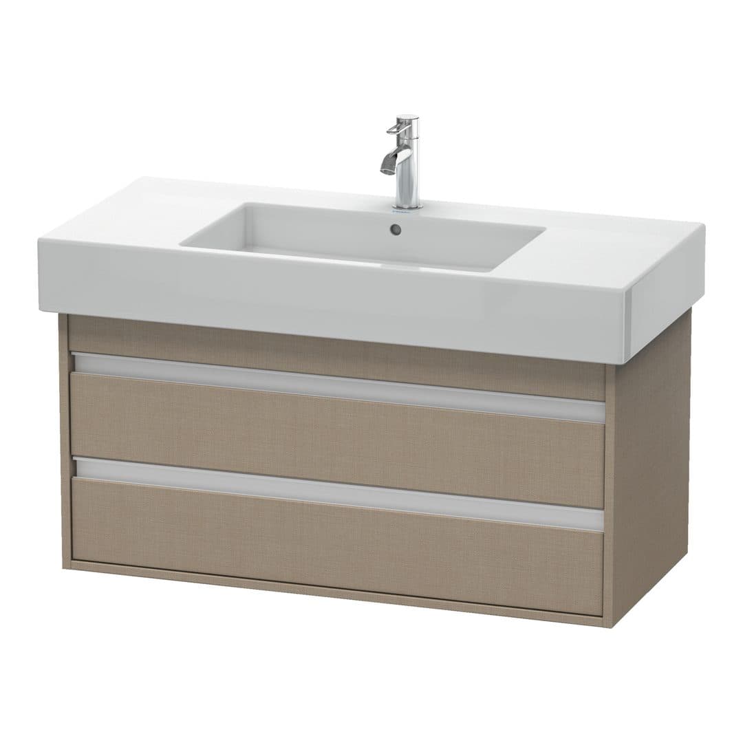 Duravit Ketho – Έπιπλο Νιπτήρα – 1000 mm, 2 συρτάρια, νιπτήρας κέντρο, 1000 x 455 x 480 mm, μοντέλο KT6641 – Linen Matt, Decor (KT664107575)