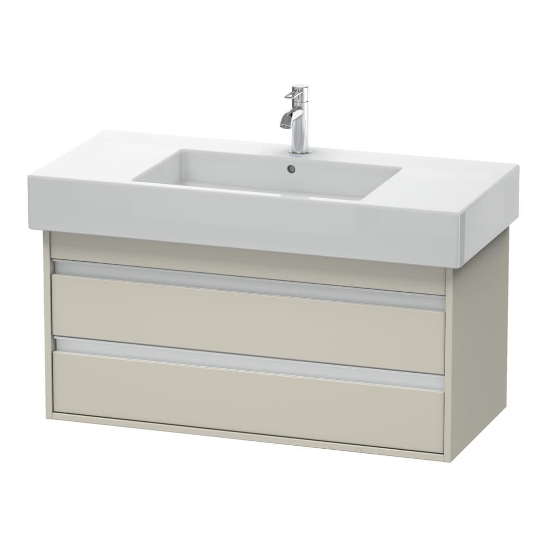 Duravit Ketho – Έπιπλο Νιπτήρα – 1000 mm, 2 συρτάρια, νιπτήρας κέντρο, 1000 x 455 x 480 mm, μοντέλο KT6641 – Taupe Matt, Decor (KT664109191)