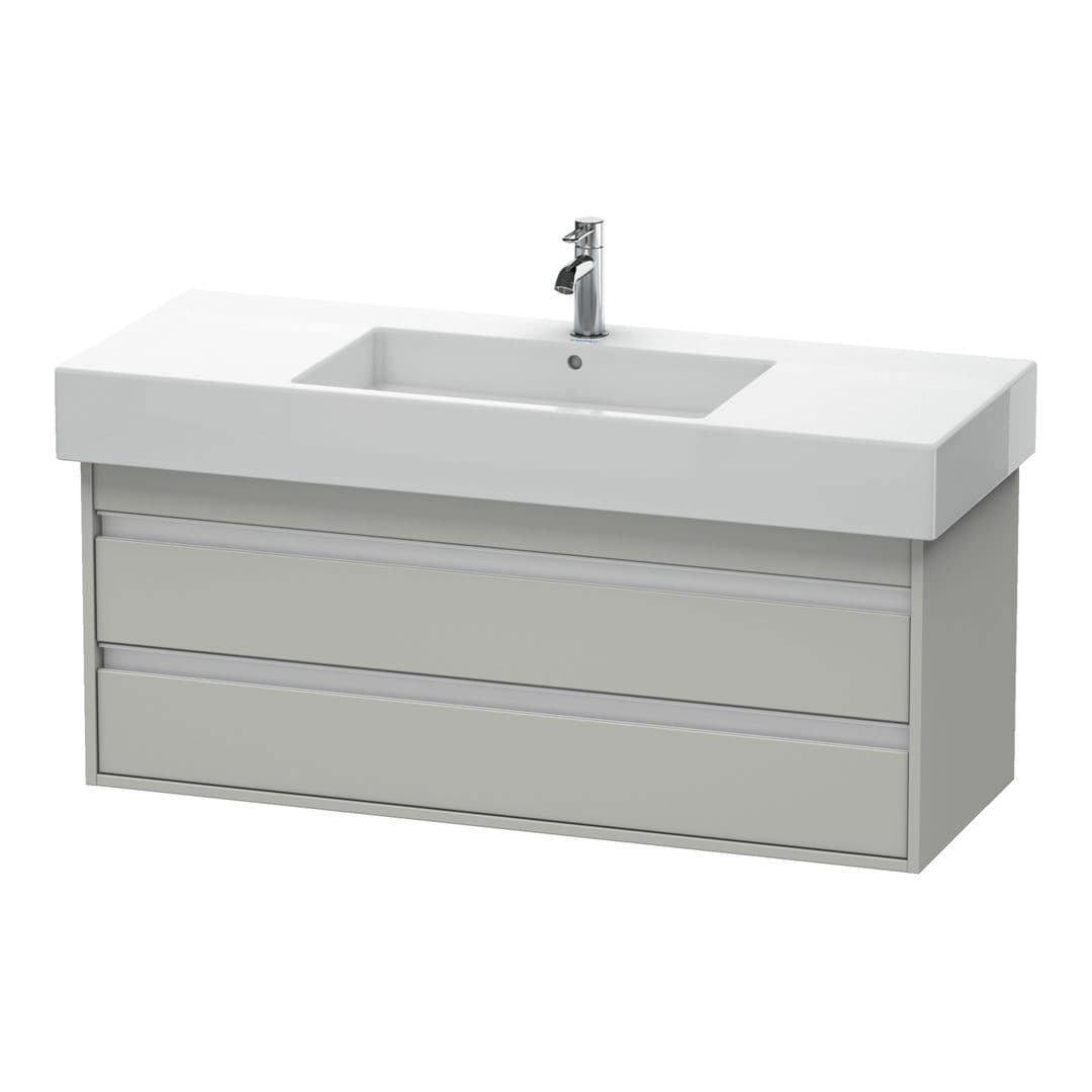 Duravit Ketho – Έπιπλο Νιπτήρα – 1200 mm, 2 συρτάρια, νιπτήρας κέντρο – Concrete grey Matt, Decor (KT664200707)